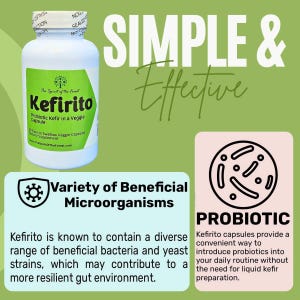 Kefirito Probiotic Kefir Capsules, 50 Billion CFU - 60 Veggie Capsules image 8