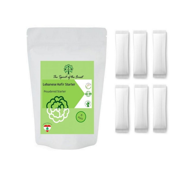 Organic Original Milk Kefir Lebanese Powder- Live Active Probiotic Cultures for Kefir Starter  Powder Bulgaros De Leche Vivos Non GMO