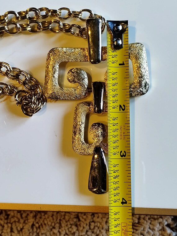 Vintage Kramer Modernist Necklace with Large Stat… - image 9