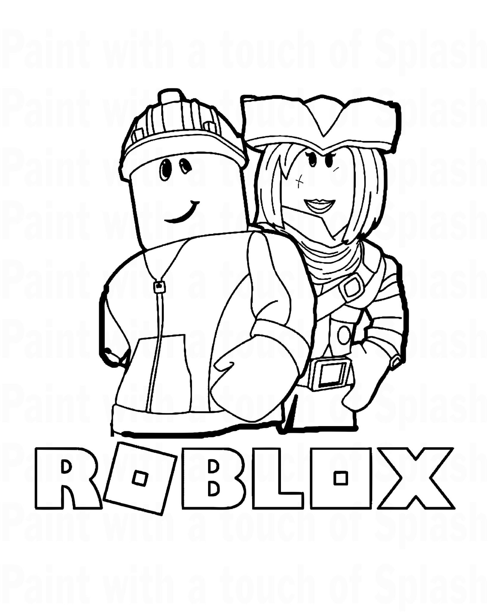 Roblox Coloring Pages for Kids, Girls, Boys - Roblox Characters Coloring  Posters