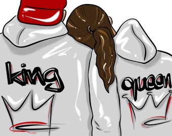 King n Queen Hoodies