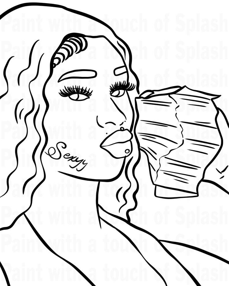 Female Rapper Paint and Sip Canvas Kit: Ladies Night Event - Etsy