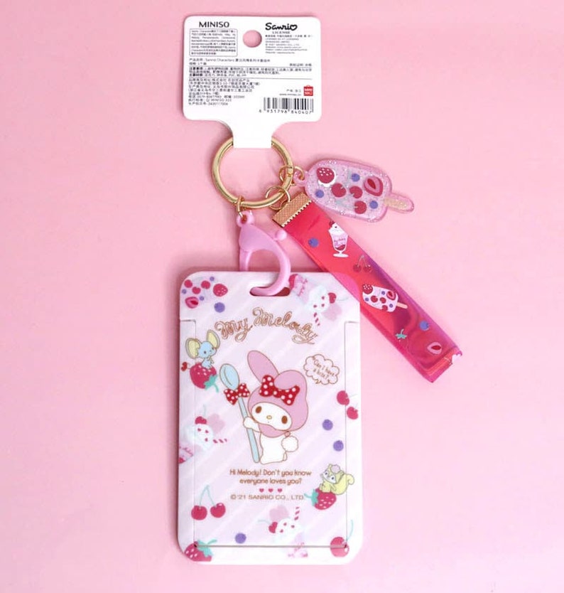Authentic Sanrio Photocard Holder With Keychain Kpop Card Etsy