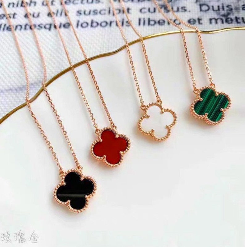 Clover Necklace - Four Leaf Clover Necklace - A Lovely Gift for her 
