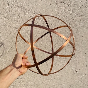 Genesa PURE COPPER 32 cm in diameter, bands 10 mm wide with brass screws