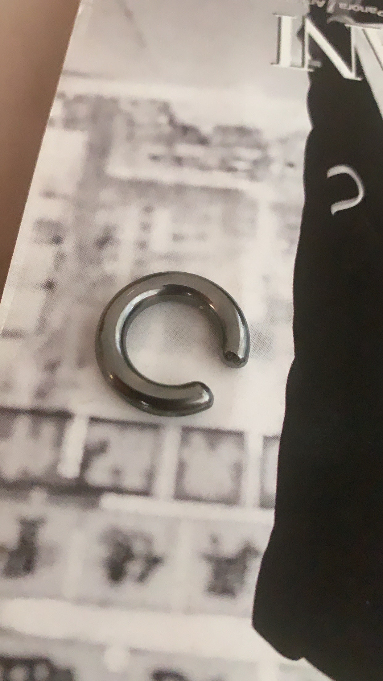 Black Ear Cuff Earring Simple Minimalist Ear Cuff Delicate Etsy