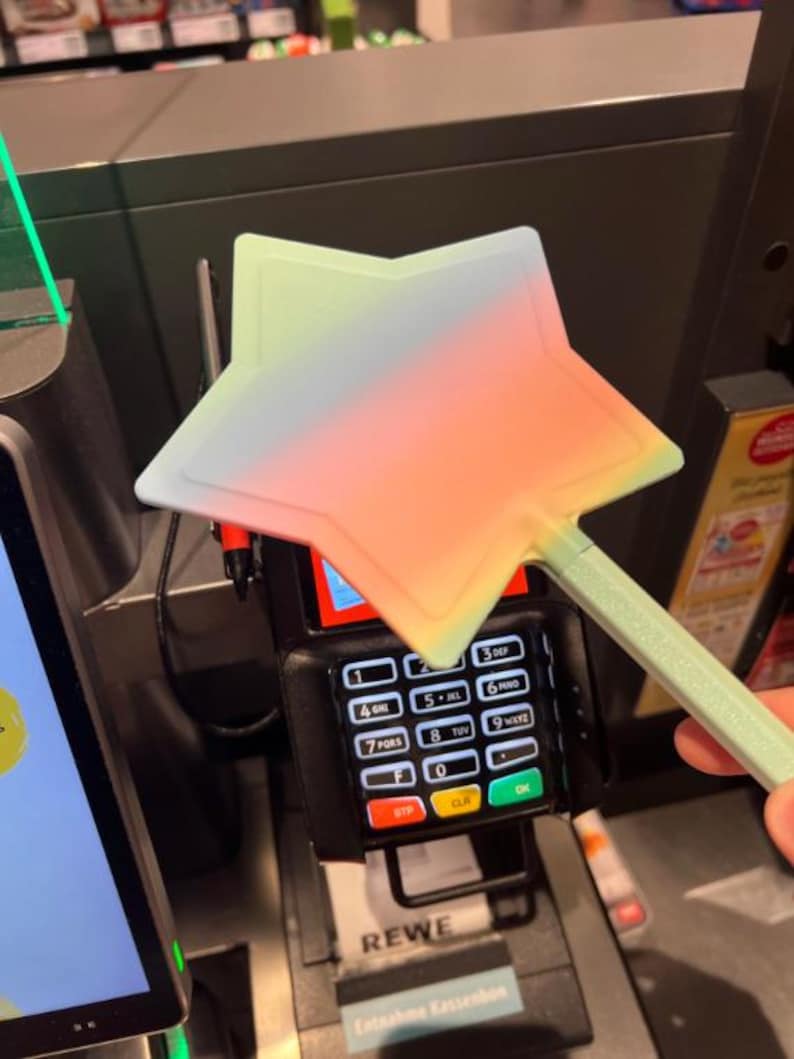 Różdżka do płacenia zbliżeniowo (STL), uchwyt na karty kredytowe Magic Wand STL – uchwyt teleskopowy (STL) | Druk 3D | Płatności zbliżeniowe zdjęcie 1