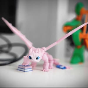 Dragon Toothless Flexi Figure Printed 3D File, Toothless & Light Fury Articulated Dragon Toy, Flexi Articulated Toothless Figure 3D STL