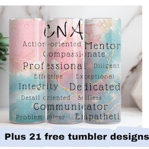 CNA Tumbler Wrap nurse Sublimation Seamless Designs Skinny Tumbler CNA 20oz Design png tapered straight template digital download cna nurse
