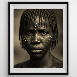 African Contemporary Wall Art Print, Black Girl Magic, Living Room Wall Art, Afrocentric Feminist Portrait Art, portraits of black women