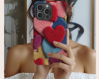 Personalized Heart Phone Case, iPhone 17-11, Samsung S26-S23, Google Pixel, Custom Text Durable Case