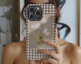 Personalized Floral Phone Case, iPhone 17-11, Samsung S26-S23, Google Pixel, Custom Text