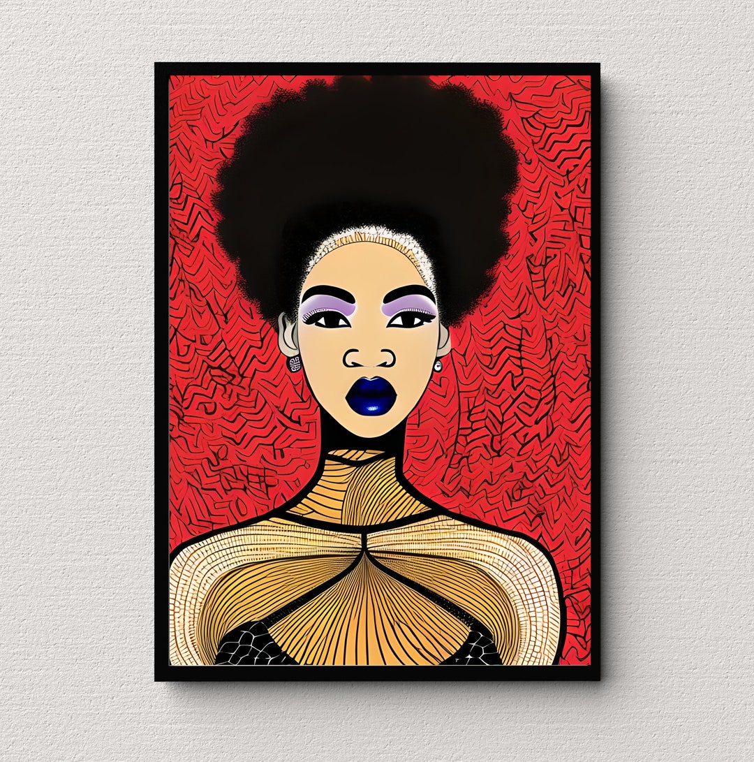 Vintage Black Family Art, Black Art, Vintage African Art, Wall Decor