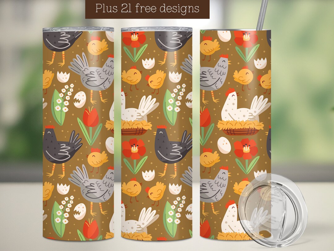 Funny Chicken Tumbler Wrap Skinny Chicken Sublimation Design 20 Oz ...