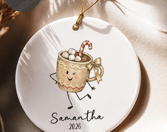 Baby Girl First Christmas Ornament, Personalized Baby’s First Christmas 2026, Newborn Girl Ornament, Custom Name Baby Keepsake