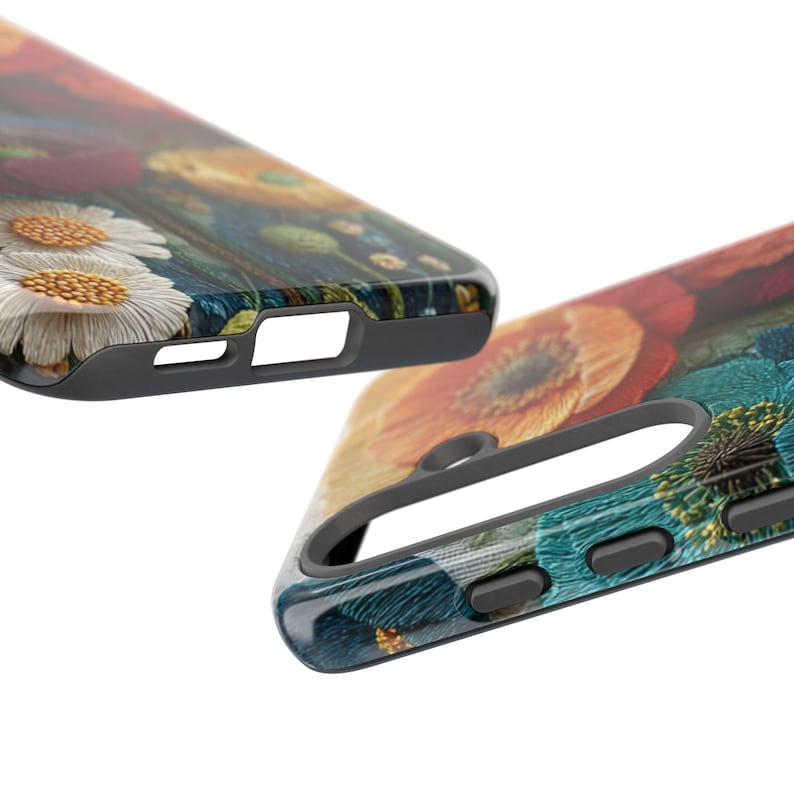 Funda personalizada con flores de hilo sintético para teléfono, funda con iniciales personalizadas para iPhone 17, 16, 15, 14, 13, 12 Pro Max y funda para Samsung S25, S24 y S23. imagen 6