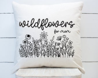 Wildflower pillow for grandma Christmas Gifts For Her Grandma Gift