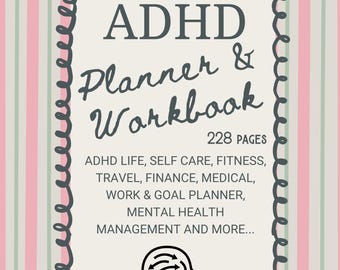 Printable ADHD Life Planner, Self-Care Productivity Journal (Digital Download)