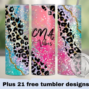 CNA Tumbler Wrap nurse Sublimation Seamless Designs Skinny Tumbler CNA 20oz Design png tapered straight template digital download cna nurse