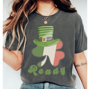 St Patrick&#39;s Day Shirt Happy Clover Irish Retro St Patty&#39;s Day Comfort Colors Shirt Lets Get Lucked Up Vintage Shirt Day Drinking Lucky
