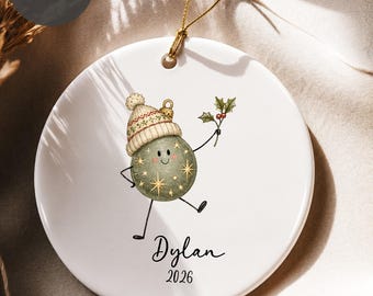 Baby Boy First Christmas Ornament, Personalized Baby’s First Christmas 2026, Newborn Boy Ornament, Custom Name Baby Keepsake