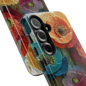 Funda personalizada con flores de hilo sintético para teléfono, funda con iniciales personalizadas para iPhone 17, 16, 15, 14, 13, 12 Pro Max y funda para Samsung S25, S24 y S23. imagen 5