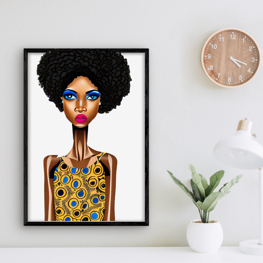 Vintage Black Family Art, Black Art, Vintage African Art, Wall Decor