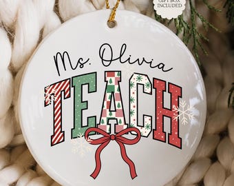 Custom Educator Keepsake First Year Teacher Gift New Teacher Christmas Ornament retirement gift for teacher graduation Difference Maker