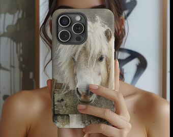Custom Pony Phone Case, Personalized Initials Monogram Striped Case (iPhone, Samsung)