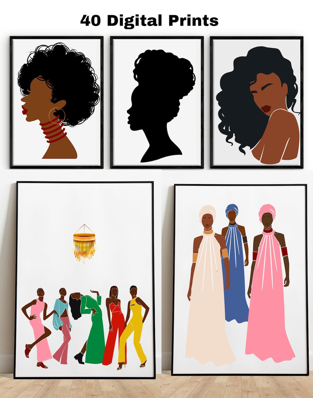 Black Child Art, African Art, Minimal African Art, Wall Decor Art