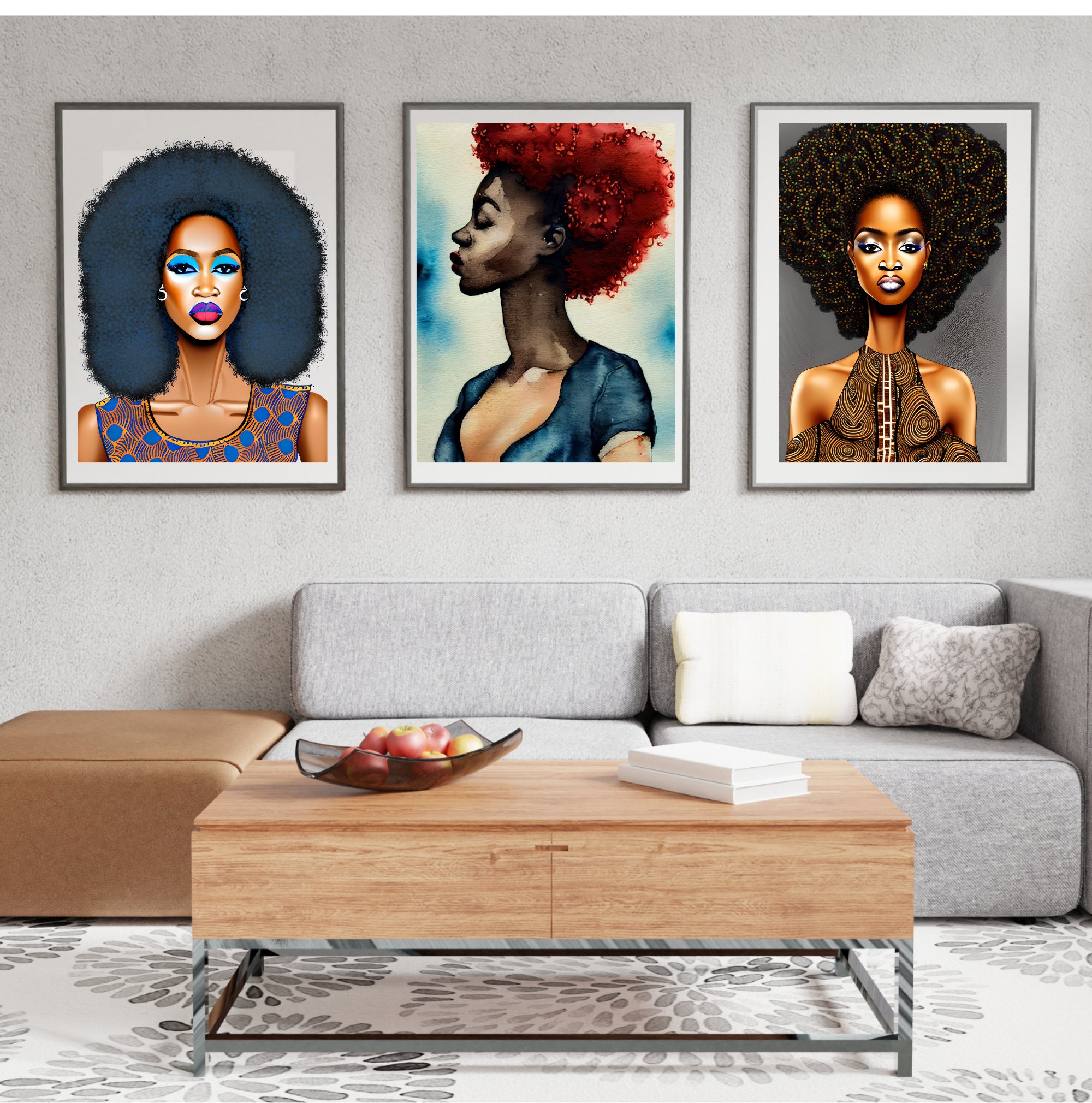 Vintage Black Family Art Black Art Vintage African Art Wall Etsy