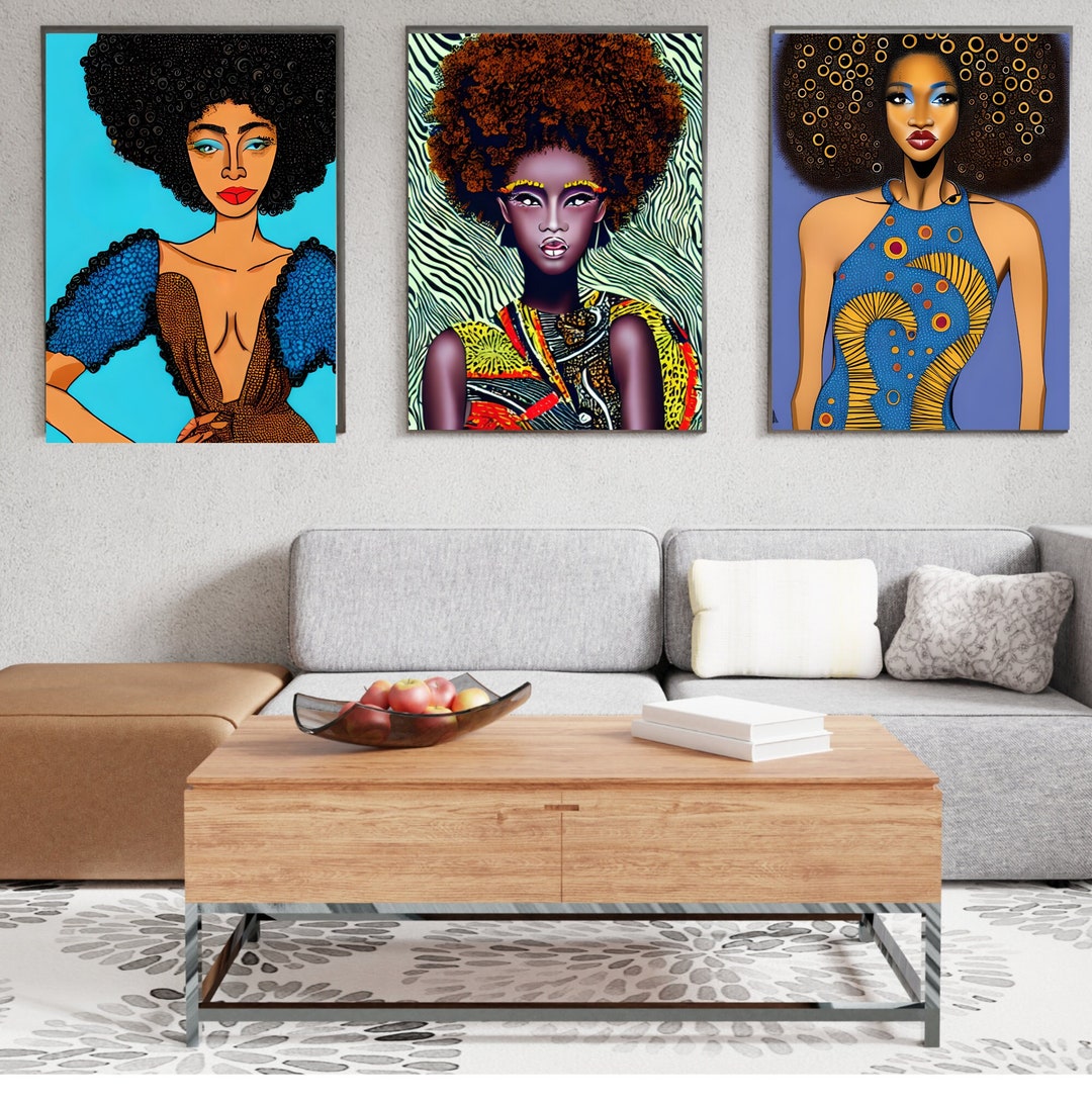 Vintage Black Family Art, Black Art, Vintage African Art, Wall Decor