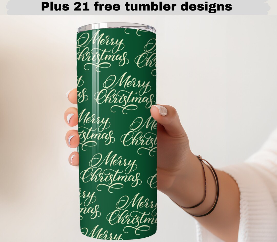 Minimalist Christmas Tumbler Bundle, Xmas Tumbler Wrap, 20oz Sublimation Tumbler Designs, 20oz