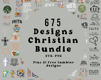 Christian SVG Bundle, Bible Verse Designs (Digital Download)