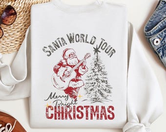 90s Vintage Christmas Sweatshirt,Retro Santa Crewneck,Xmas Vacay shirt,90s Christmas Movie Pullover, Santa,Elves and Snowman shirt
