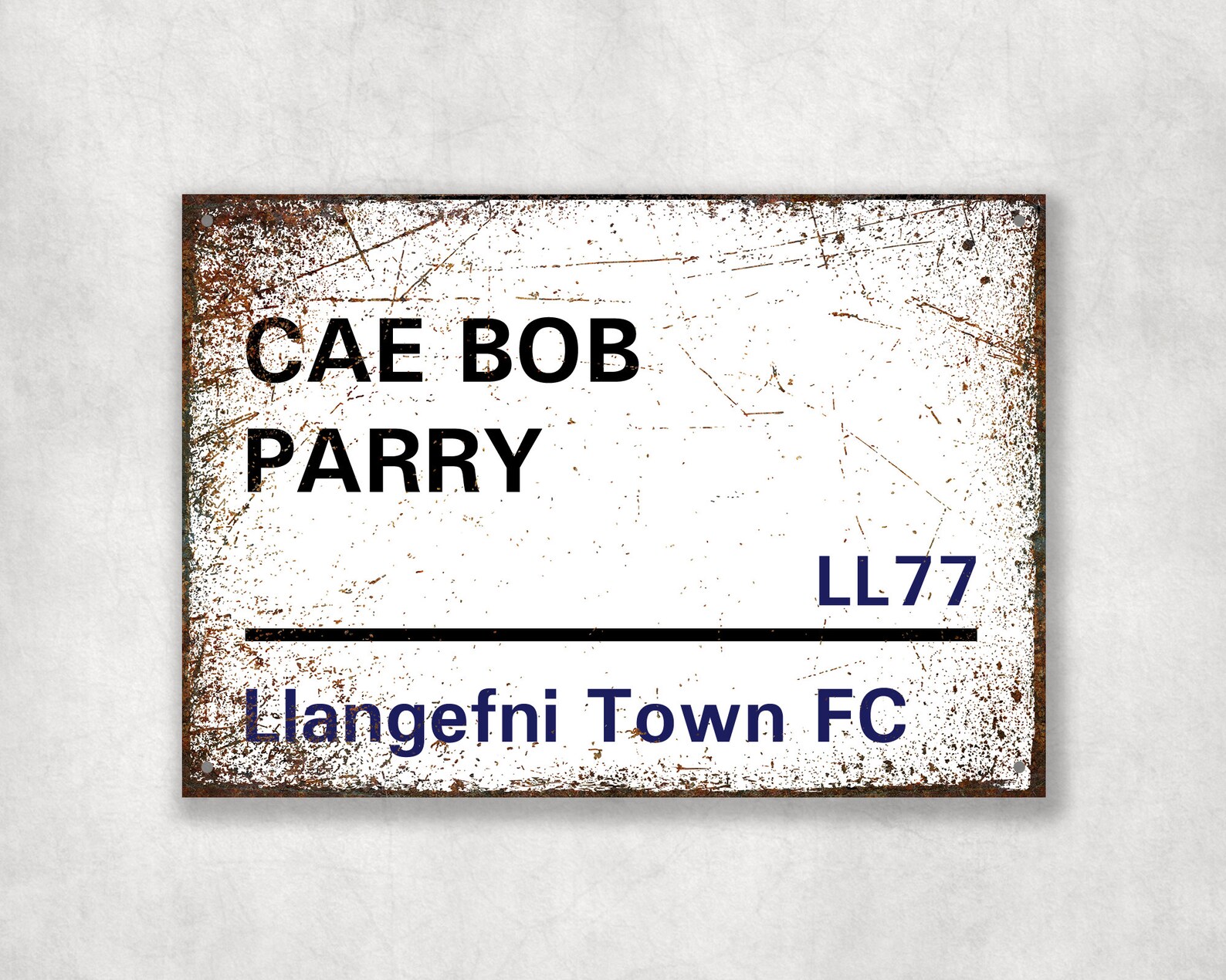 Cae Bob Parry Llangefni Town FC Aluminium Printed Metal Etsy
