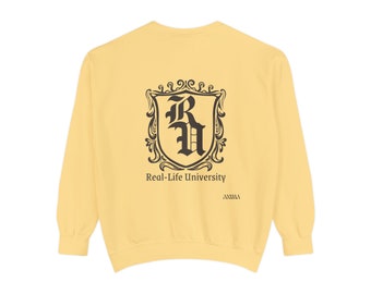 Felpa unisex universitaria della vita reale