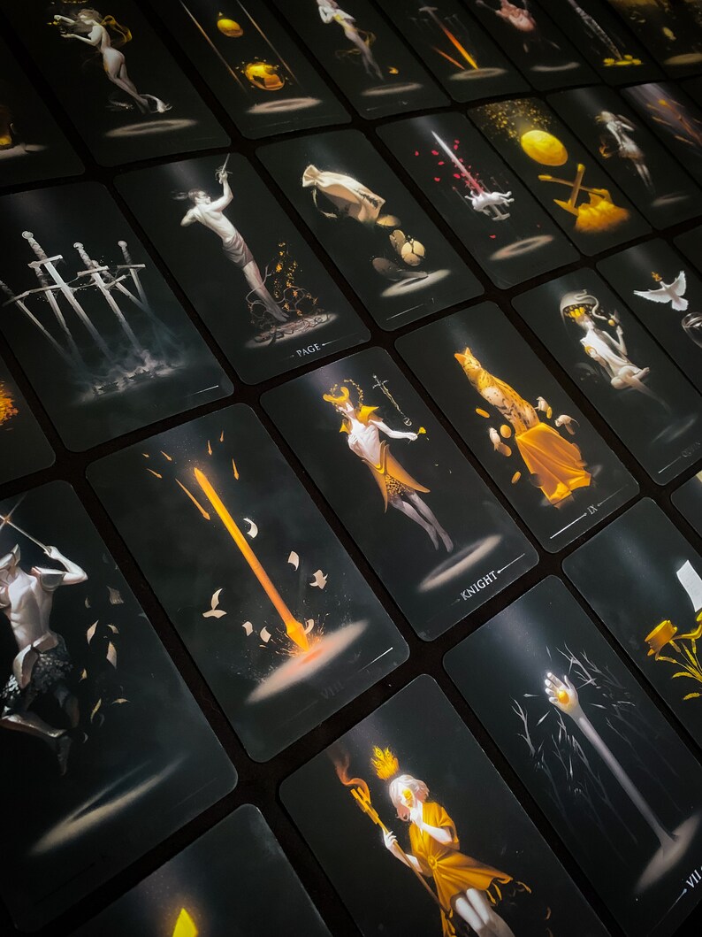 True Black Tarot Deck Reading Etsy True Black Tarot Deck Reading Etsy