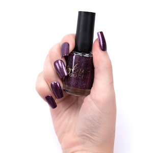 Plumber-jack Dark Plum Purple, Full Coverage Shimmer Nail Polish