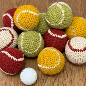Crochet 3-in-1 Tennis and Baseball Balls Digital Pattern PDF - Fun and Realistic - 22 cm Circumference
