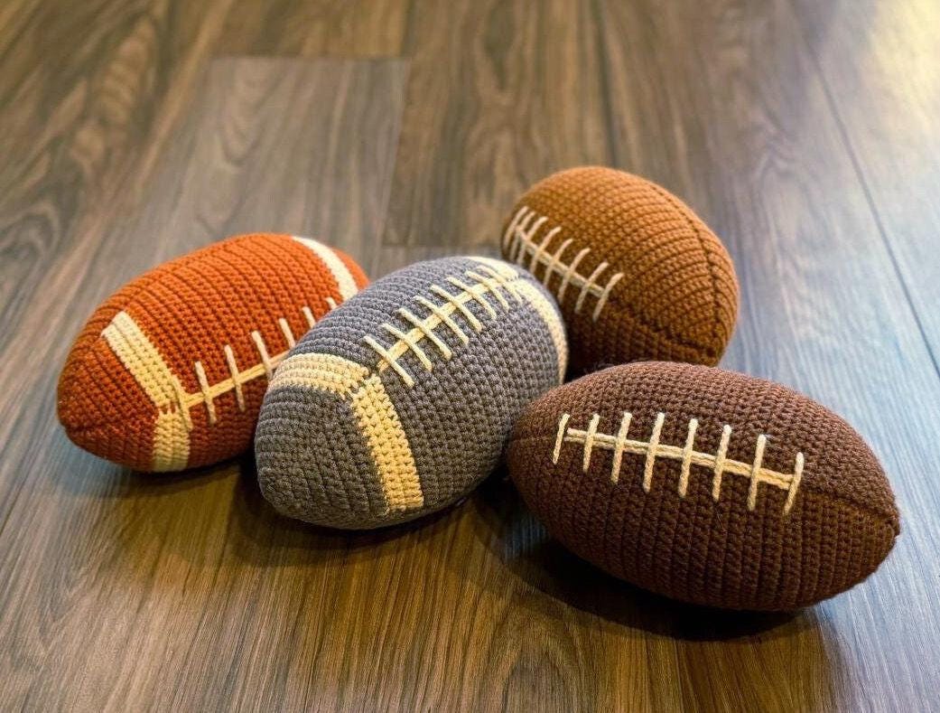 10 Football Crochet Patterns for Game Day Gifts, Decor, and Amigurumi Fans 1 Crochet American Football