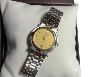 Herren zweifarbige Gucci Quarzuhr