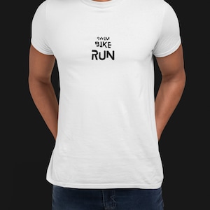 Swim, Bike, Run Triathlon T-shirt | Triathlete | Unisex Cotton Tee