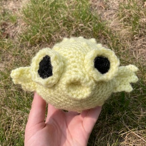 Cute 5 Inch Crochet Pufferfish - Stuffed Animal - Handmade Toy - Great Gift Item!