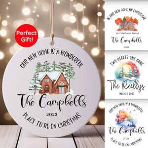 Personalized New Home Christmas Ornament, First Home Ornament Gift, Custom First Christmas In Our New House Ornament 2023, New Home Keepsake