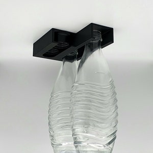 Sodastream bottle holder | PET and Crystal glass bottles | Shelf holder | 3D printing file | STL file