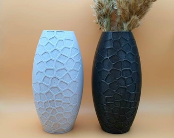 Vase | Dekovase "Voronoi" | 3D printing | different colors | Dried flowers | Pampas grass | Decoration | Veil herb | Eucalyptus