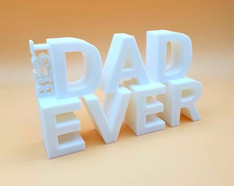"Best Dad / Mom Ever" Display Stand | Lettering | Decorative Display Stand | Slogan | Gift | Various Colors