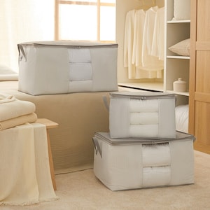 Premium Canvas Cotton Storage Bags Underbed Handmade Foldable Blanket Storage  Bag,unique Gifts, Storage Bag for Beddings Comforters Blankets 