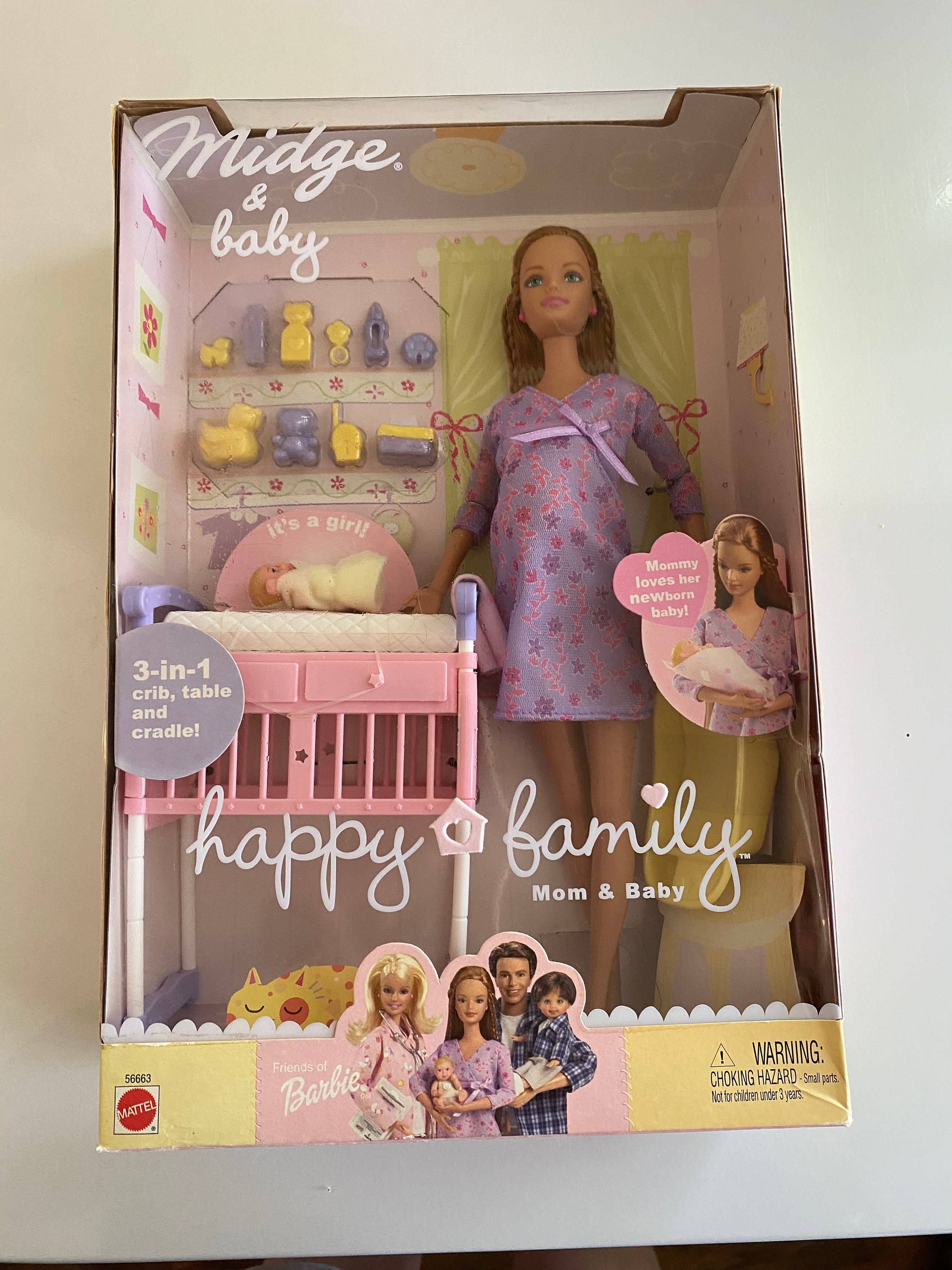 Barbie Happy Family Pregnant Mom Midge with Belly Attachment